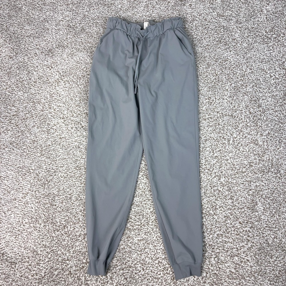 Lululemon Pants Womens 4 Gray Jogger Relaxed Tapered Stretch Yoga Gym Running